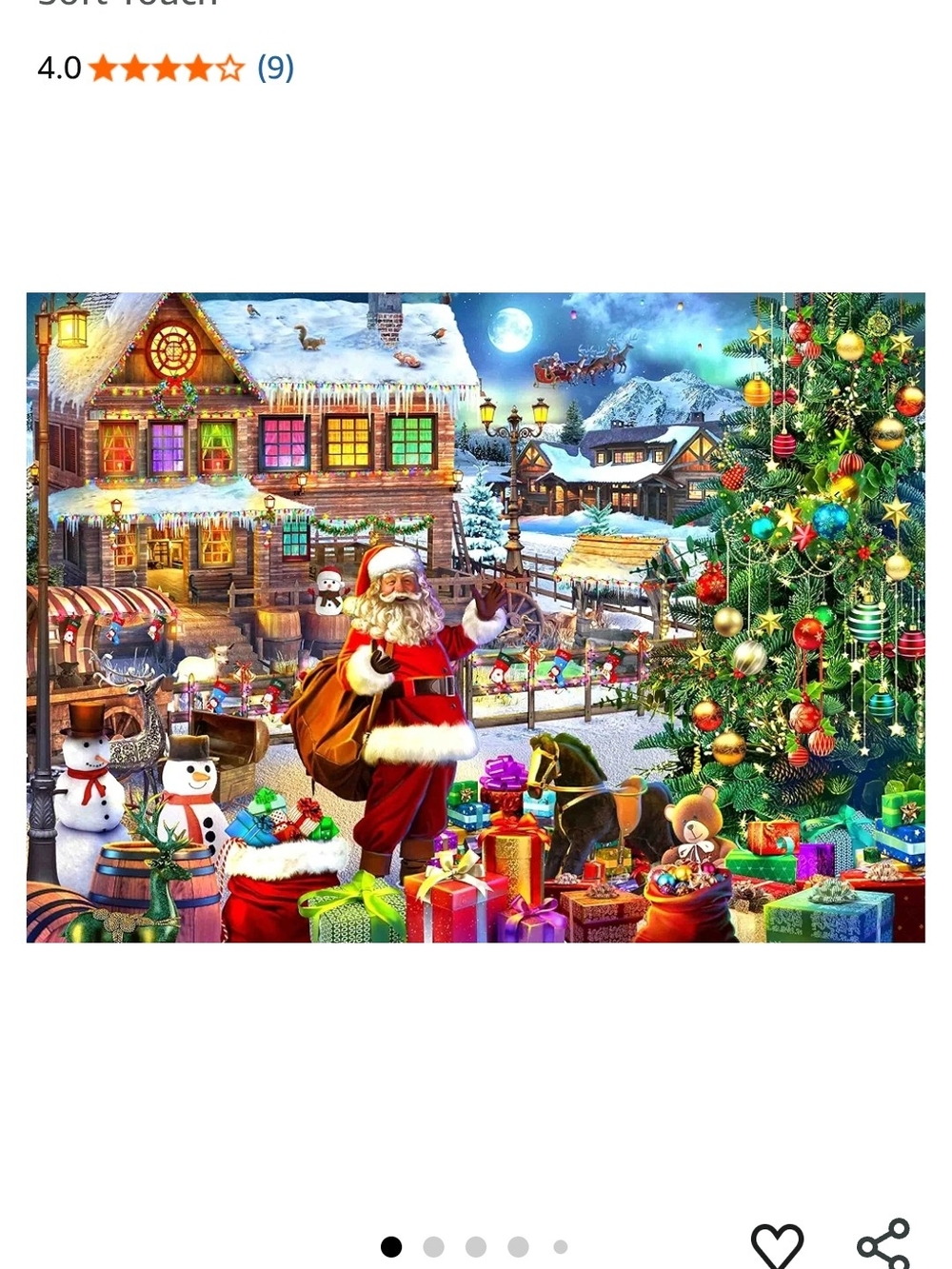 Festive Santa Village Puzzle - Colorful Holiday Scene